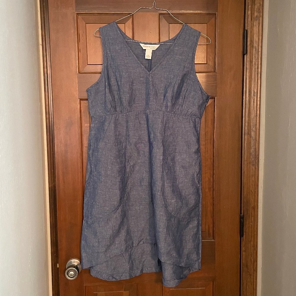 NWOT XL chambray Freedom Trail by Kyodan sleeveless dress